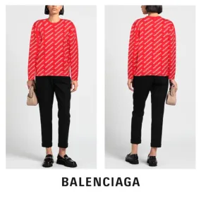 BALENCIAGA  |Casual Style Wool Nylon Street Style Long Sleeves Plain