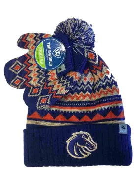 Boise State Broncos TOW TODDLER Kids Lil Dust Beanie Hat Cap & Mittens Set