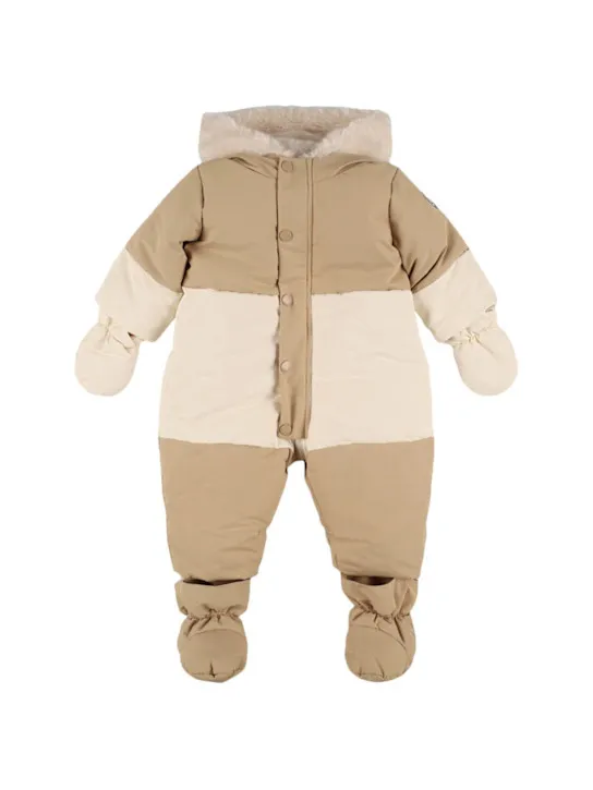 Bonpoint   Nylon down romper w/hood 