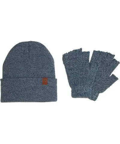 ClimaZer0 Marbled Hat and Fingerless Gloves Winter Set