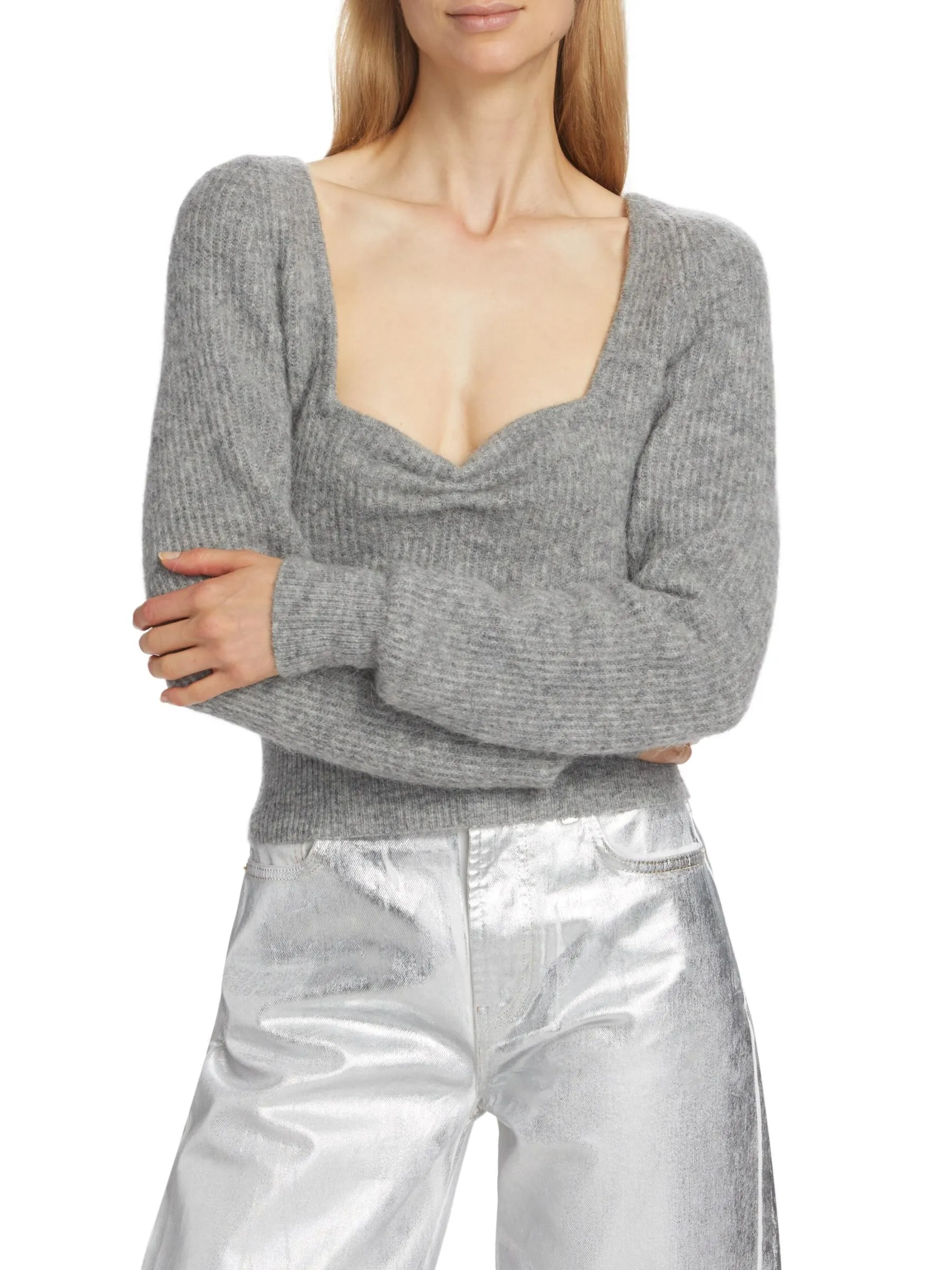 Ganni  |Casual Style Wool Long Sleeves Plain Party Style