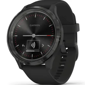 Garmin Vivomove 3 Hybrid Smart Watch 44mm Black Silicone Band