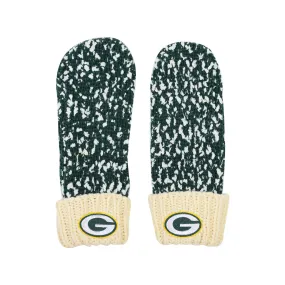 Green Bay Packers Women's Confetti Cream Mittens