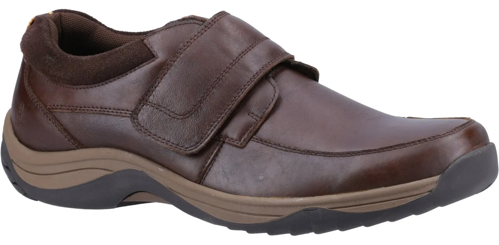 Hush Puppies Douglas Mens Leather Touch-Fastening Shoe