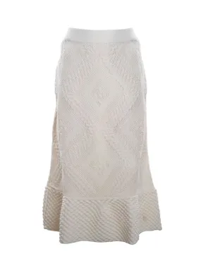 Jil Sander Open Knitted Flared Midi Skirt