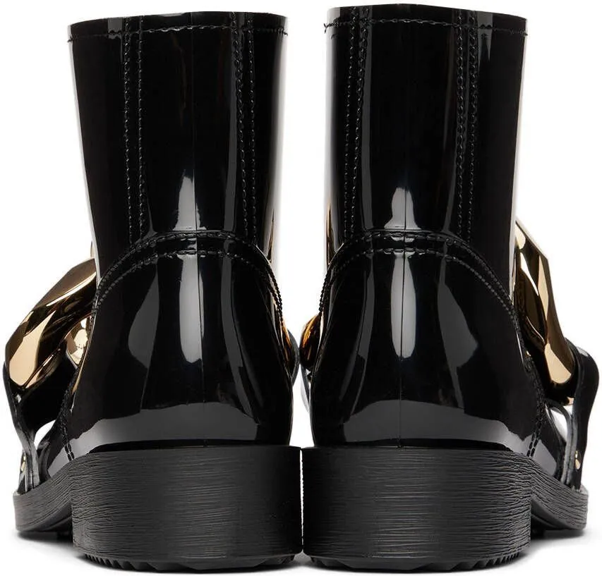 JW Anderson Black Chain Rubber Boots