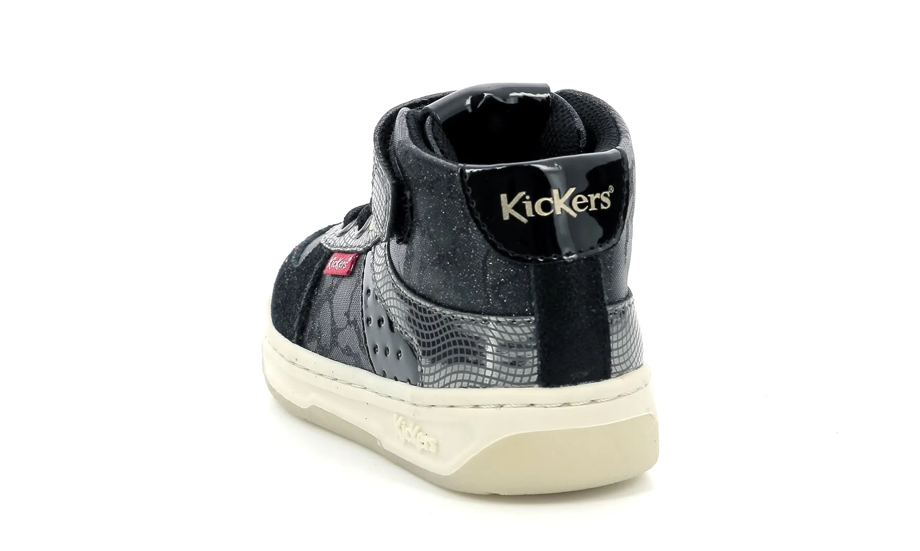 KICKERS KICKALIEN Noir Brillant Chaussures Hautes Sneakers