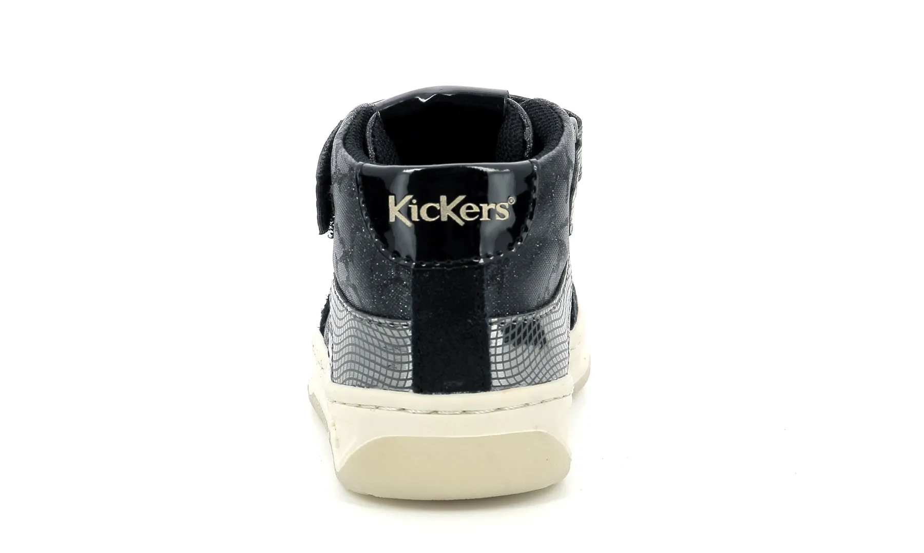 KICKERS KICKALIEN Noir Brillant Chaussures Hautes Sneakers