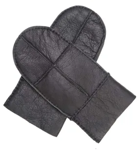 Men's Sheepskin Mittens - Black