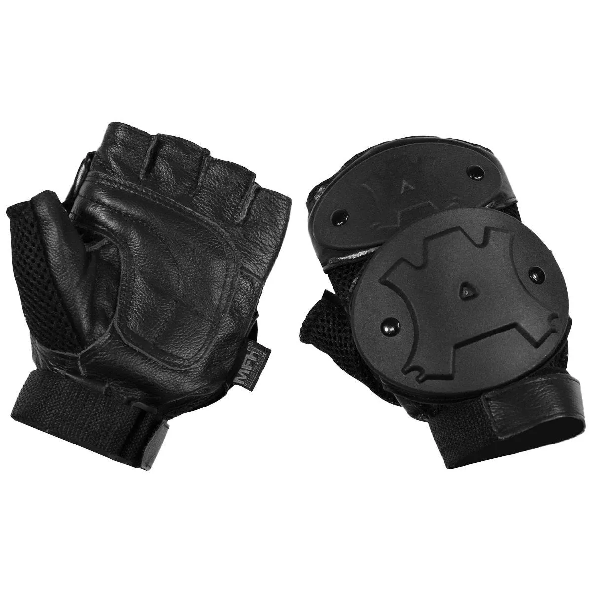 MFH Protective Fingerless Gloves Black