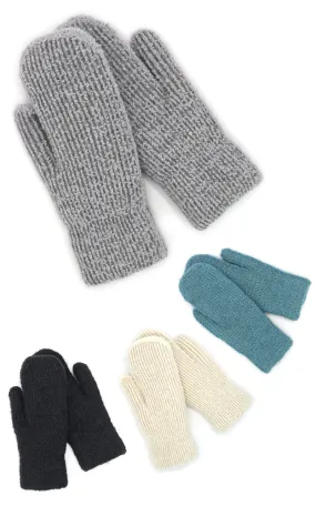 MG0056 Fuzzy Striped Knit Mittens (12prs Pack)