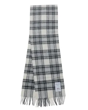 Norse Projects Moon Checked Lambswool Scarf Magnet Grey