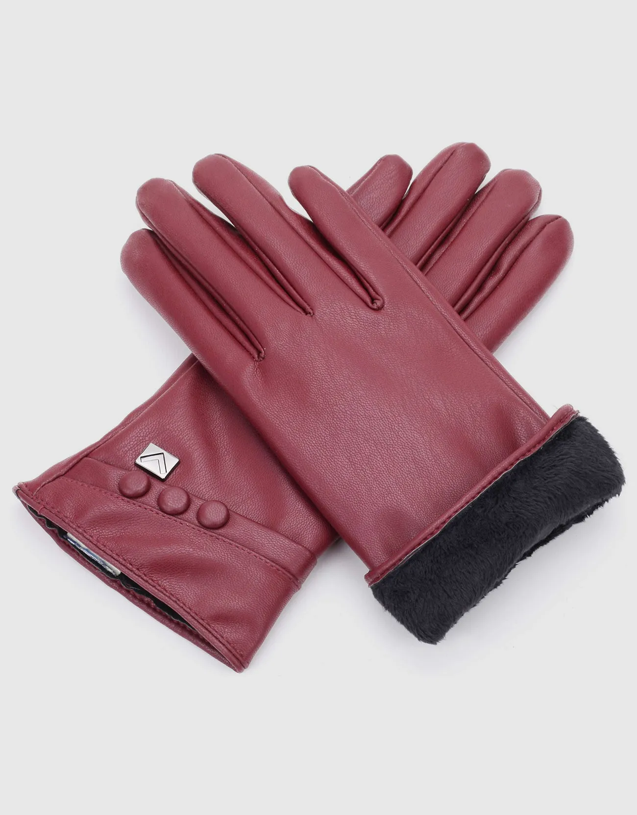 Women's  Touchscreen Three Button Winter Gloves